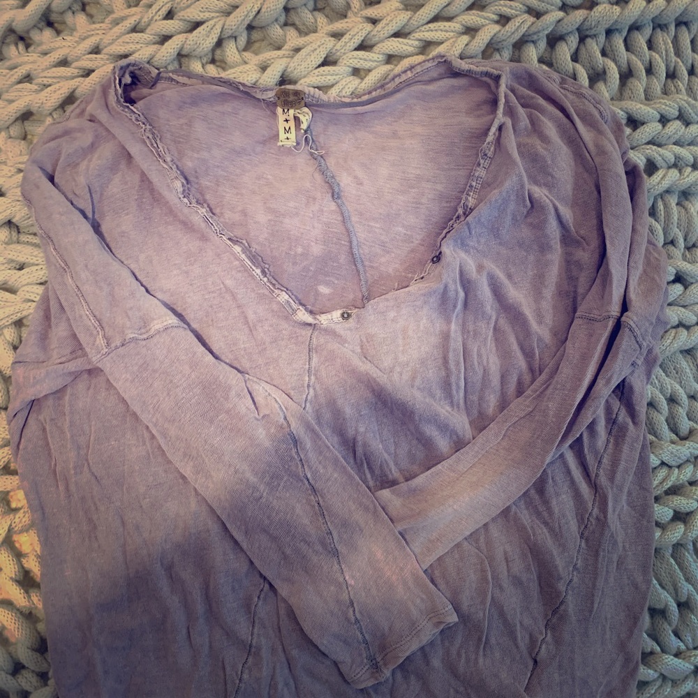 Free people long sleeve over sized shirt.